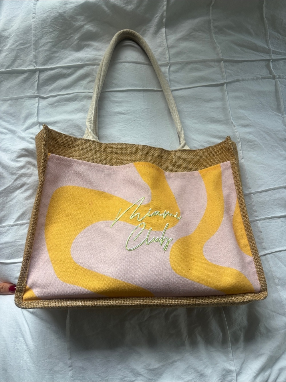 Miami Paddock Club (Formula 1 Petronas) Bag in Pink and Yellow - Beach Tote